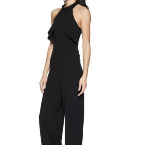 bebe  Black Halter Jumpsuit  size 1X - Picture 2 of 5